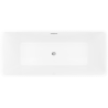 Mexen Nila baignoire autoportante cannelée 170 x 75 cm, blanc/noir, trop-plein chromé - 52841708075-01