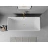 Mexen Nila baignoire autoportante striée 170 x 75 cm, blanche/noire, trop-plein doré - 52841708075-50