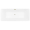 Mexen Nila baignoire autoportante striée 170 x 75 cm, blanche/noire, trop-plein doré - 52841708075-50