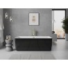Mexen Nila baignoire autoportante striée 170 x 75 cm, blanche/noire, trop-plein doré - 52841708075-50