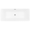 Mexen Nila baignoire îlot rainurée 170 x 75 cm, blanc/noir, trop-plein gris canon brossé - 52841708075-66