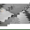 Mexen Nila baignoire îlot rainurée 170 x 75 cm, blanc/noir, trop-plein gris canon brossé - 52841708075-66