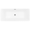 Mexen Nila baignoire autoportante rainurée 170 x 75 cm, blanche/noire, trop-plein noir - 52841708075-70