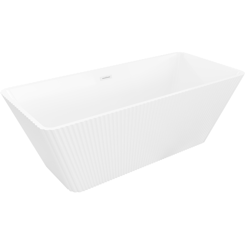 Mexen Tava baignoire autoportante rainurée 170 x 75 cm, blanche, trop-plein blanc - 52851707500-20