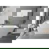 Mexen Tava baignoire autoportante cannelée 170 x 75 cm, blanche, trop-plein noir - 52851707500-70