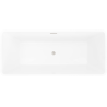 Mexen Tava baignoire autoportante rainurée 170 x 75 cm, blanche, trop-plein nickel brossé - 52851707500-97