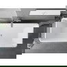 Mexen Tava baignoire autoportante rainurée 170 x 75 cm, blanche, trop-plein nickel brossé - 52851707500-97