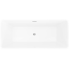 Mexen Tava baignoire autoportante rainurée 170 x 75 cm, blanche/noire, trop-plein chromé - 52851707575-01