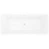 Mexen Tava baignoire îlot nervurée 170 x 75 cm, blanc/noir, trop-plein blanc - 52851707575-20
