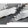 Mexen Tava baignoire îlot nervurée 170 x 75 cm, blanc/noir, trop-plein blanc - 52851707575-20