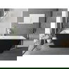 Mexen Tava baignoire îlot nervurée 170 x 75 cm, blanc/noir, trop-plein blanc - 52851707575-20
