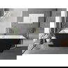 Mexen Tava baignoire autoportante rainurée 170 x 75 cm, blanc/noir, trop-plein or brossé - 52851707575-55