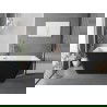 Mexen Tava baignoire autoportante rainurée 170 x 75 cm, blanc/noir, trop-plein cuivre brossé - 52851707575-65