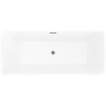 Mexen Tava baignoire autoportante rainurée 170 x 75 cm, blanc/noir, trop-plein gris canon brossé - 52851707575-66
