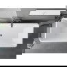 Mexen Tava baignoire autoportante rainurée 170 x 75 cm, blanche/noire, siphon gun gray brossé - 52851707575-66