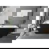 Mexen Tava baignoire autoportante nervurée 170 x 75 cm, blanche/noire, trop-plein noir - 52851707575-70