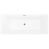 Mexen Tava baignoire autoportante rainurée 170 x 75 cm, blanc/noir, trop-plein gun metal - 52851707575-95