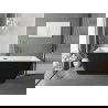 Mexen Tava baignoire autoportante rainurée 170 x 75 cm, blanc/noir, trop-plein gun metal - 52851707575-95