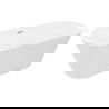 Mexen Yara baignoire autoportante rainurée 170 x 75 cm, blanche, trop-plein or brossé - 52861707500-55