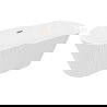 Mexen Yara baignoire autoportante rainurée 170 x 75 cm, blanche, trop-plein or rose - 52861707500-60