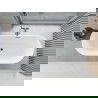 Mexen Yara baignoire autoportante rainurée 170 x 75 cm, blanche, trop-plein gris canon brossé - 52861707500-66