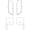 Mexen Mist-B porte de douche pivotante 85 cm, transparent, chrome - 8A2-085-000-01-00