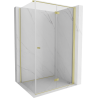 Mexen Mist-F cabine de douche pliante droite 95 x 70 cm, transparent, or brossé - 8A6T-095-070-55-00-P