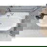 Mexen Yara baignoire autoportante rainurée 170 x 75 cm, blanc/noir, trop-plein chromé - 52861707575-01