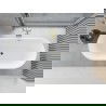 Mexen Yara baignoire autoportante rainurée 170 x 75 cm, blanche/noire, trop-plein doré - 52861707575-50