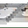 Mexen Yara baignoire autoportante rainurée 170 x 75 cm, blanc/noir, trop-plein gun gray brossé - 52861707575-66