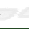Mexen Yara baignoire autoportante rainurée 170 x 75 cm, blanc/noir, trop-plein nickel brossé - 52861707575-97