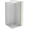 Mexen Mist-F cabine de douche pliante droite 80 x 80 cm, transparent, or brossé - 8A6T-080-080-55-00-P