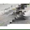 Mexen Oris baignoire autoportante à adosser rainurée 150 x 75 cm, blanche, trop-plein doré- 52871507500-50
