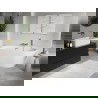 Mexen Oris baignoire autoportante à adosser rainurée 150 x 75 cm, blanche, trop-plein doré- 52871507500-50