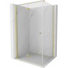 Mexen Mist-F T cabine de douche pliante gauche 70 x 100 cm, transparent, or brossé - 8A6T-070-100-55-00-L