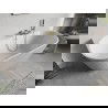 Mexen Oris baignoire autoportante murale rainurée 150 x 75 cm, blanche, trop-plein doré brossé - 52871507500-55
