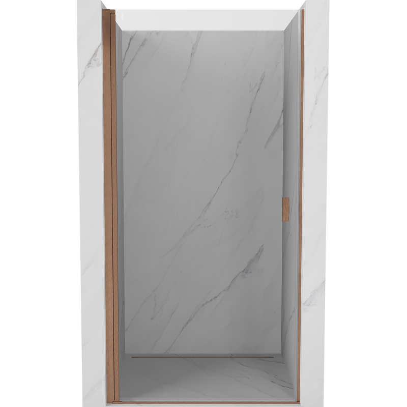 Mexen Mist-B porte de douche pivotante 80 cm, transparent, cuivre brossé - 8A2-080-000-65-00