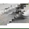 Mexen Oris baignoire autoportante murale rainurée 150 x 75 cm, blanche, trop-plein gun metal - 52871507500-95