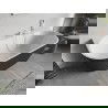 Mexen Oris baignoire îlot adossée nervurée 150 x 75 cm, blanche/grise, trop-plein blanc - 52871507562-20