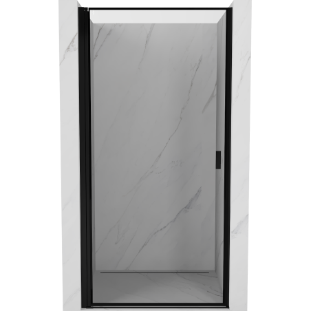 Mexen Mist-B portes de douche pivotantes à gauche 80 cm, cadre noir, noir - 8A2-080-000-70-70-L