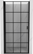 Mexen Mist-B porte de douche pivotante gauche 70 cm, grille noire, noir - 8A2-070-000-70-77-L