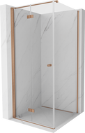 Mexen Mist-F cabine de douche pliante gauche 95 x 95 cm, transparent, cuivre brossé - 8A6T-095-095-65-00-L