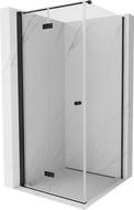 Mexen Mist-F cabine de douche pliante gauche 75 x 75 cm, transparent, noire - 8A6T-075-075-70-00-L