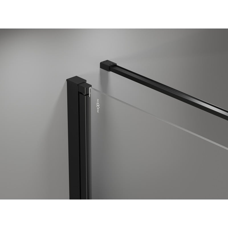 Mexen Mist-F cabine de douche pliante gauche 100 x 75 cm, transparent, noire - 8A6T-100-075-70-00-L
