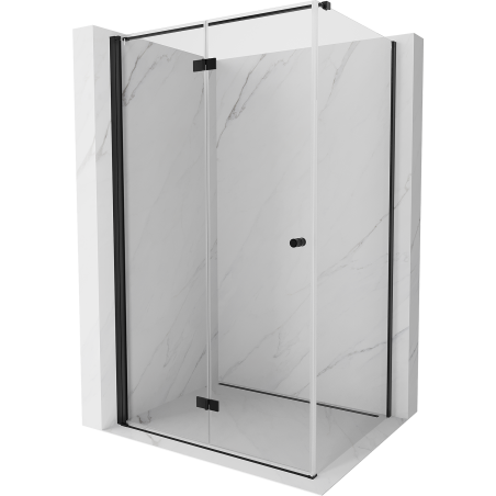 Mexen Mist-F cabine de douche pliante gauche 95 x 80 cm, transparent, noir - 8A6T-095-080-70-00-L