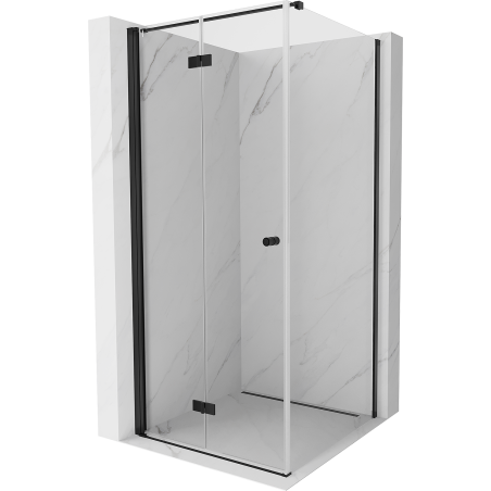 Mexen Mist-F T cabine de douche pliante gauche 85 x 85 cm, transparent, noir - 8A6T-085-085-70-00-L