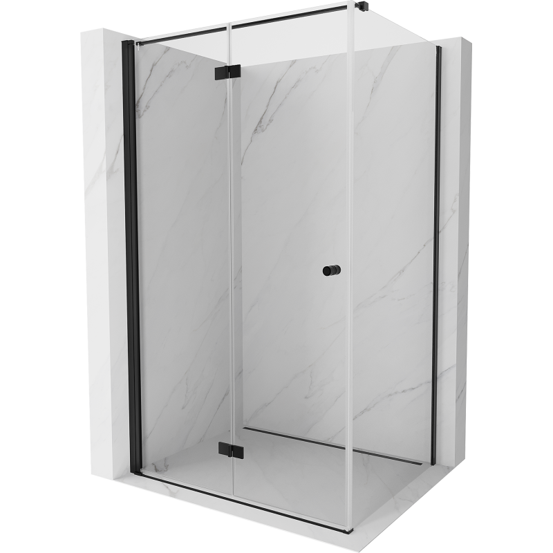 Mexen Mist-F cabine de douche pliable gauche 85 x 100 cm, transparent, noir - 8A6T-085-100-70-00-L