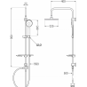 Mexen T40 colonne de douche, noire - 798404093-70