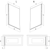 Mexen Mist pare-douche 1-volet 90 x 150 cm, transparent, chrome - 8A9-090-001-01-00