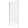 Paroi de douche Mexen Mist 1 volet 80 x 150 cm, transparent, doré brossé - 8A9-080-001-55-00